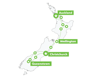 Amplified NZ Tour map